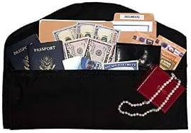 Place your belongings inside of the pouch such as money, files, medicine, jewelry, etc.