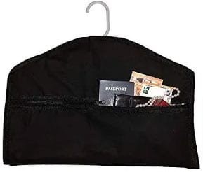 Next, simply insert a hanger through the top and zip it up.